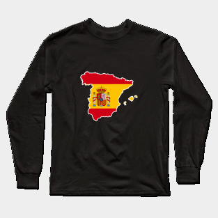 Spain map, flag Long Sleeve T-Shirt